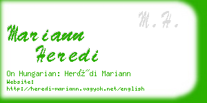 mariann heredi business card